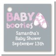 Booties Pink - Personalized Baby Shower Card Stock Favor Tags thumbnail
