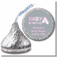 Booties Pink - Hershey Kiss Baby Shower Sticker Labels thumbnail