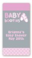 Booties Pink - Custom Rectangle Baby Shower Sticker/Labels thumbnail