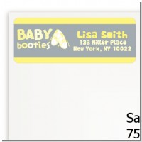 Booties Yellow - Baby Shower Return Address Labels