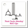 Boston Skyline - Personalized Bridal Shower Card Stock Favor Tags thumbnail