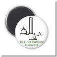 Boston Skyline - Personalized Bridal Shower Magnet Favors thumbnail