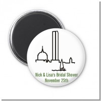 Boston Skyline - Personalized Bridal Shower Magnet Favors