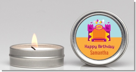 Bounce House Purple and Orange - Birthday Party Candle Favors