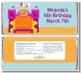 Bounce House Purple and Orange - Personalized Birthday Party Candy Bar Wrappers thumbnail