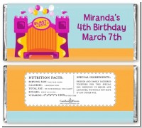 Bounce House Purple and Orange - Personalized Birthday Party Candy Bar Wrappers