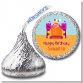 Bounce House Purple and Orange - Hershey Kiss Birthday Party Sticker Labels