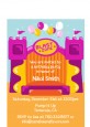 Bounce House Purple and Orange - Birthday Party Petite Invitations thumbnail