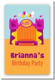 Bounce House Purple and Orange - Custom Large Rectangle Birthday Party Sticker/Labels