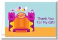 Bounce House Purple and Orange - Birthday Party Thank You Cards thumbnail