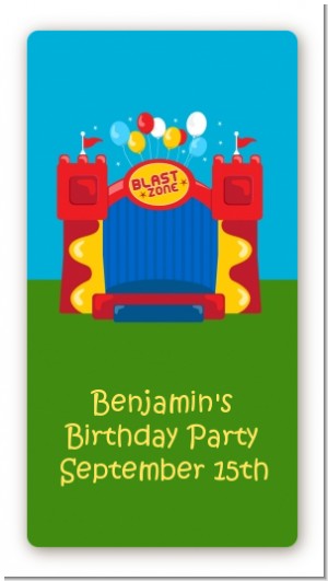 Bounce House - Custom Rectangle Birthday Party Sticker/Labels