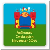 Bounce House - Square Personalized Birthday Party Sticker Labels
