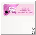 Bowling Girl - Birthday Party Return Address Labels thumbnail