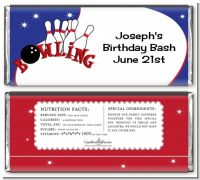 Bowling Boy - Personalized Birthday Party Candy Bar Wrappers