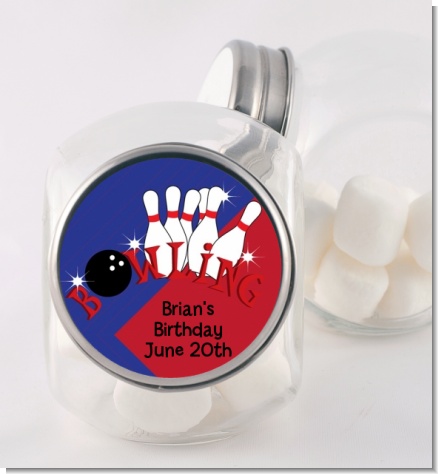 Bowling Boy - Personalized Birthday Party Candy Jar