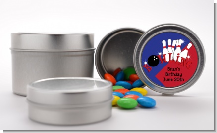 Bowling Boy - Custom Birthday Party Favor Tins