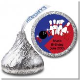 Bowling Boy - Hershey Kiss Birthday Party Sticker Labels