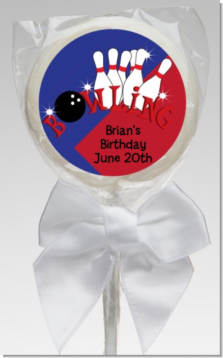 Bowling Boy - Personalized Birthday Party Lollipop Favors