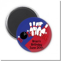 Bowling Boy - Personalized Birthday Party Magnet Favors