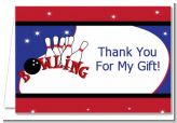 Bowling Boy - Birthday Party Thank You Cards