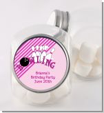 Bowling Girl - Personalized Birthday Party Candy Jar