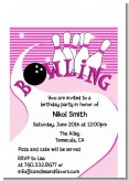 Bowling Girl - Birthday Party Petite Invitations