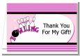 Bowling Girl - Birthday Party Thank You Cards thumbnail