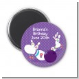 Bowling Party - Personalized Birthday Party Magnet Favors thumbnail