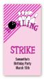 Bowling Girl - Custom Rectangle Birthday Party Sticker/Labels thumbnail