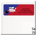 Bowling Boy - Birthday Party Return Address Labels thumbnail