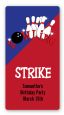 Bowling Boy - Custom Rectangle Birthday Party Sticker/Labels thumbnail