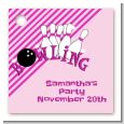 Bowling Girl - Personalized Birthday Party Card Stock Favor Tags thumbnail