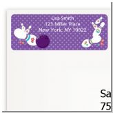 Bowling Party - Birthday Party Return Address Labels