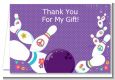 Bowling Party - Birthday Party Thank You Cards thumbnail