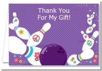 Bowling Party - Birthday Party Thank You Cards