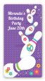 Bowling Party - Custom Rectangle Birthday Party Sticker/Labels thumbnail