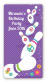 Bowling Party - Custom Rectangle Birthday Party Sticker/Labels