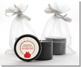 Boxing Gloves - Birthday Party Black Candle Tin Favors