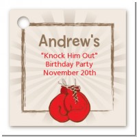 Boxing Gloves - Personalized Birthday Party Card Stock Favor Tags