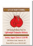 Boxing Gloves - Birthday Party Petite Invitations