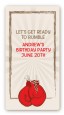 Boxing Gloves - Custom Rectangle Birthday Party Sticker/Labels thumbnail