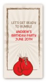 Boxing Gloves - Custom Rectangle Birthday Party Sticker/Labels