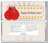 Boxing Gloves - Personalized Birthday Party Candy Bar Wrappers