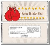 Boxing Gloves - Personalized Birthday Party Candy Bar Wrappers