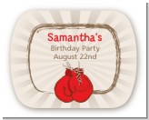 Boxing Gloves - Personalized Birthday Party Rounded Corner Stickers