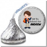 Boy Student - Hershey Kiss School Sticker Labels