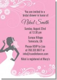 Bridal Silhouette African American - Bridal Shower Invitations