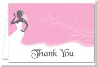 Bridal Silhouette African American - Bridal Shower Thank You Cards