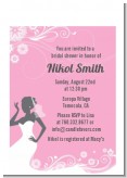 Bridal Silhouette African American - Bridal Shower Petite Invitations