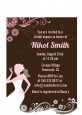 Bridal Silhouette Floral Pink - Bridal Shower Petite Invitations thumbnail